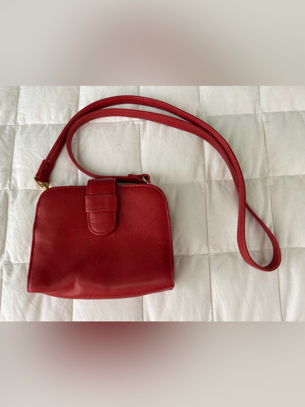 Red Leather Crossbody Bag
